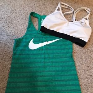 Nike shirt/ sports bra set